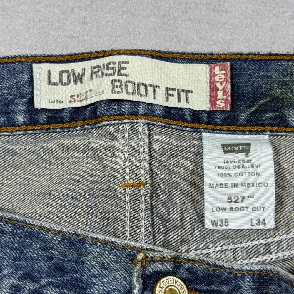 Levis Low Rise Bootcut Jeans Mens Blue Denim Medium Wash Cotton Pants‎